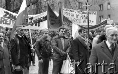 10.02.1981, Warszawa, Polska.
Manifestacja NSZZ 