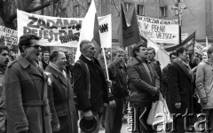 10.02.1981, Warszawa, Polska.
Manifestacja NSZZ 