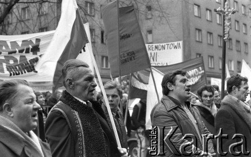 10.02.1981, Warszawa, Polska.
Manifestacja NSZZ 