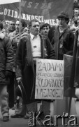 10.02.1981, Warszawa, Polska.
Manifestacja NSZZ 