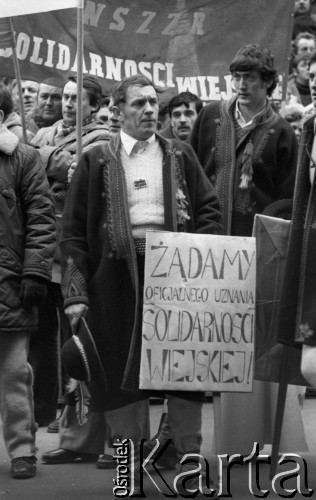 10.02.1981, Warszawa, Polska.
Manifestacja NSZZ 