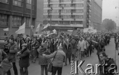 10.02.1981, Warszawa, Polska.
Manifestacja NSZZ 