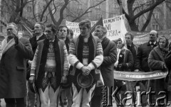 10.02.1981, Warszawa, Polska.
Manifestacja NSZZ 