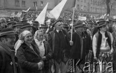 10.02.1981, Warszawa, Polska.
Manifestacja NSZZ 