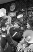 10.02.1981, Warszawa, Polska.
Manifestacja NSZZ 