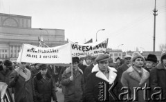 10.02.1981, Warszawa, Polska.
Manifestacja NSZZR 