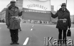 10.02.1981, Warszawa, Polska.
Manifestacja NSZZR 