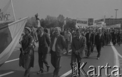 12.05.1981, Warszawa, Polska.
Przemarsz rolników z NSZZ 