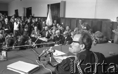 12.05.1981, Warszawa, Polska
Rozprawa sądowa w sprawie rejestracji NSZZ 