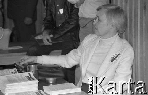 Czerwiec 1981, Warszawa, Polska.
Zakłady Mechaniczne im. Marcelego Nowotki, spotkanie delegatów NSZZ 