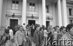 1981, Warszawa, Polska.
Uniwersytet Warszawski, spotkanie działaczy NSZZ 