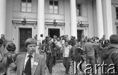 1981, Warszawa, Polska.
Uniwersytet Warszawski, spotkanie działaczy NSZZ 