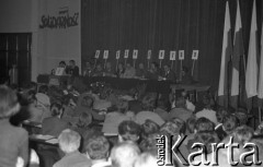 1981, Warszawa, Polska.
Zebranie działaczy NSZZ 