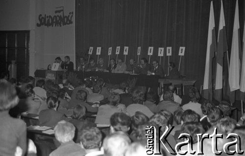 1981, Warszawa, Polska.
Zebranie działaczy NSZZ 