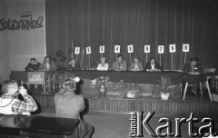 1981, Warszawa, Polska.
Zebranie działaczy NSZZ 