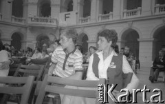 Czerwiec 1981, Warszawa, Polska.
I Walne Zebranie Delegatów NSZZ „Solidarność” Regionu Mazowsze w gmachu Politechniki Warszawskiej - uczestnicy zgromadzenia.
Fot. NN, zbiory Ośrodka KARTA/Independent Polish Agency (IPA) przekazał Józef Lebenbaum