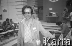 Czerwiec 1981, Warszawa, Polska. Anatol Lawina
I Walne Zebranie Delegatów NSZZ „Solidarność” Regionu Mazowsze w gmachu Politechniki Warszawskiej. Uczestnik zgromadzenia.
Fot. NN, zbiory Ośrodka KARTA/Independent Polish Agency (IPA) przekazał Józef Lebenbaum