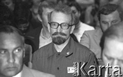 Czerwiec 1981, Warszawa, Polska.
I Walne Zebranie Delegatów NSZZ „Solidarność” Regionu Mazowsze w gmachu Politechniki Warszawskiej. Na zdjęciu Seweryn Jaworski.
Fot. NN, zbiory Ośrodka KARTA/Independent Polish Agency (IPA) przekazał Józef Lebenbaum