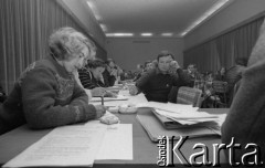 1981, Warszawa, Polska.
Wybory nowego Zarządu NSZZ 