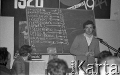 1981, Warszawa, Polska.
Wybory nowego Zarządu NSZZ 