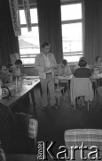 1981, Warszawa, Polska.
Szkolenie w siedzibie NSZZ „Solidarność” Regionu Mazowsze przy ul. Mokotowskiej 16/20, w środku stoi Tadeusz Matuszyk. 
Fot. NN, zbiory Ośrodka KARTA/Independent Polish Agency (IPA) przekazał Józef Lebenbaum