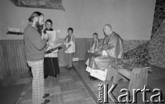 1981, Polska.
Msza święta z udziałem uczestników Zjazdu NSZZ RI 