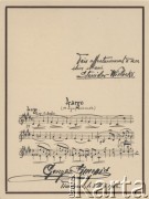 8.05. 1942, Timisoara, Rumunia.
Zapis nutowy Symfoni nr 1 George Simonisa ofiarowany z dedykacją Stanisławowi Wisłockiemu.
Fot. NN, zbiory Ośrodka KARTA, udostępnił Tadeusz Deszkiewicz