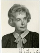 1990, Warszawa, Polska.
Elżbieta Jędrych-Pordes. Zdjęcie legitymacyjne.
Fot. NN, kolekcja Elżbiety Jędrych-Pordes, zbiory Ośrodka KARTA.
