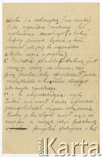 4.08.1917, Szczypiorno k/Kalisza, Polska.
List napisany przez Juliusza Kamlera (1898-1919), żołnierza 1 Pułku Ułanów Legionów Polskich ze Szczypiorna do jego ojca Juliusza Leopolda Kamlera zamieszkałego w Warszawie  przy ulicy Pięknej. Juliusz Kamler został internowany w Szczypiornie w lipcu 1917 roku, przebywał tam do grudnia tego roku. W liście prosi ojca o to, żeby dowiedział się w Polskim Komitecie Opieki nad Jeńcami, czy istnieje możliwość wydostania go z obozu, poza tym o paczkę z żywnością oraz znalezienie mu zajęcia na wypadek uwolnienia. 
Fot. zbiory Ośrodka KARTA, Pogotowie Archiwalne [PAF_004], udostępniła Anna Stańczykowska