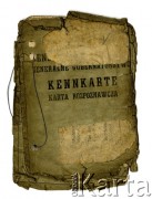 3.04.1943, Skierniewice, pow. Łowicz, Polska.
Kenkarta Stefana Niciewicza pracownika kolei urodzonego w Piotrkowie Trybunalskim 3 listopada 1897 roku.
Fot. zbiory Ośrodka KARTA, Pogotowie Archiwalne [PAF_018], udostępniła Stefania Sobczyk