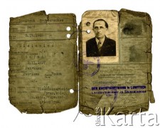 3.04.1943, Skierniewice, pow. Łowicz, Polska.
Kenkarta Stefana Niciewicza pracownika kolei urodzonego w Piotrkowie Trybunalskim 3 listopada 1897 roku.
Fot. zbiory Ośrodka KARTA, Pogotowie Archiwalne [PAF_018], udostępniła Stefania Sobczyk