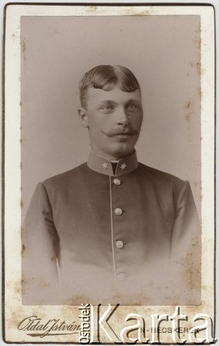 Ok. 1900, Nagy-Becskerek (obecnie Zrenjanin w Serbii), Austro-Węgry.
Hermann Bothe - leutnant (podporucznik) armii Austro-Węgier. 
Fot. Istvan Oldal, zbiory Ośrodka KARTA, udostępniła Elżbieta Sławikowska