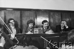 24.10.1980, Warszawa, Polska..
Sąd Wojewódzki, rozprawa sądowa w sprawie rejestracji Niezależnego Samorządnego Związku Zawodowego 