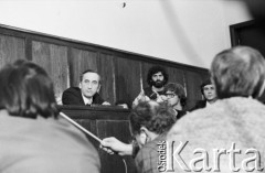 24.10.1980, Warszawa, Polska..
Sąd Wojewódzki, rozprawa sądowa w sprawie rejestracji Niezależnego Samorządnego Związku Zawodowego 