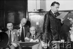 24.10.1980, Warszawa, Polska..
Sąd Wojewódzki, rozprawa sądowa w sprawie rejestracji Niezależnego Samorządnego Związku Zawodowego 