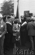 24.09.1981, Warszawa, Polska..
Ingres Prymasa Józefa Glempa, poczty sztandarowe.
Fot. NN, zbiory Ośrodka KARTA, udostępnił Krzysztof Frydrych.
