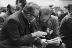 Październik 1981, Gdańsk, Polska..
Obrady I Krajowego Zjazdu Delegatów NSZZ 