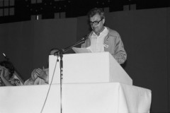 Październik 1981, Gdańsk, Polska..
Obrady I Krajowego Zjazdu Delegatów NSZZ 