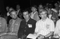 Październik 1981, Gdańsk, Polska..
Obrady I Krajowego Zjazdu Delegatów NSZZ 