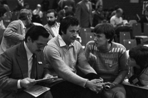 Październik 1981, Gdańsk, Polska..
Obrady I Krajowego Zjazdu Delegatów NSZZ 