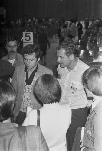 Wrzesień lub październik 1981, Gdańsk, Polska..
Obrady I Krajowego Zjazdu Delegatów NSZZ 