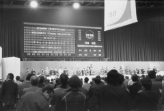 7.10.1981, Gdańsk, Polska..
Obrady I Krajowego Zjazdu Delegatów NSZZ 