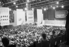 1.10.1981, Gdańsk, Polska..
Obrady I Krajowego Zjazdu Delegatów NSZZ 