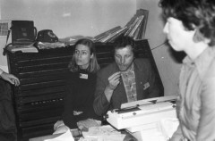 Październik 1981, Gdańsk, Polska..
I Krajowy Zjazd Delegatów NSZZ „Solidarność”, w środku siedzi Jan Rulewski.
Fot. NN, zbiory Ośrodka KARTA, udostępnił Krzysztof Frydrych.
