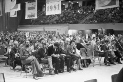 Październik 1981, Gdańsk, Polska..
Obrady I Krajowego Zjazdu Delegatów NSZZ „Solidarność”. Na zdjęciu delegaci na sali obrad.
Fot. NN, zbiory Ośrodka KARTA, udostępnił Krzysztof Frydrych.
