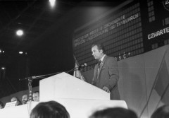 1.10.1981, Gdańsk, Polska..
Obrady I Krajowego Zjazdu Delegatów NSZZ „Solidarność”. Na zdjęciu Marian Jurczyk.
Fot. NN, zbiory Ośrodka KARTA, udostępnił Krzysztof Frydrych.
