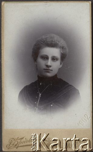 1902, Moskwa, Rosja.
Zofia Klukowska, córka Felicji z domu Podwińskiej i Jordana Klukowskich, siostra Zygmunta, żona Konstantego Borysowicza. 
Fot. R. Brobowski, zbiory Ośrodka KARTA, udostępniła Joanna Majewska
