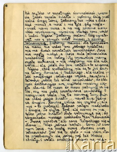 19.09-16.11.1939, Polska.
Dziennik pisany przez Barbarę Majewską podczas ucieczki rodziny przed bolszewikami po 17 września 1939 i podarowany matce - Marii Majewskiej, z okazji imienin w grudniu 1940 r.
Fot. zbiory Ośrodka KARTA, udostępniła Barbara Majewska-Luft
