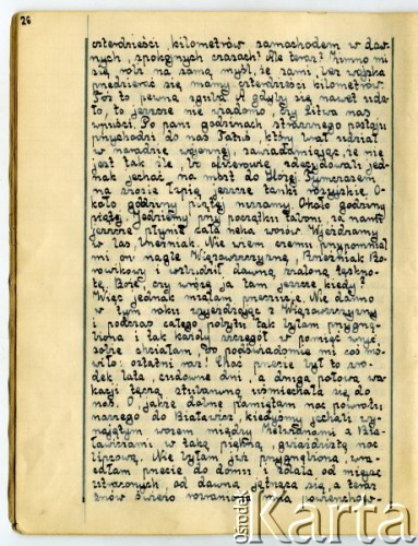 19.09-16.11.1939, Polska.
Dziennik pisany przez Barbarę Majewską podczas ucieczki rodziny przed bolszewikami po 17 września 1939 i podarowany matce - Marii Majewskiej, z okazji imienin w grudniu 1940 r.
Fot. zbiory Ośrodka KARTA, udostępniła Barbara Majewska-Luft