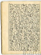 19.09-16.11.1939, Polska.
Dziennik pisany przez Barbarę Majewską podczas ucieczki rodziny przed bolszewikami po 17 września 1939 i podarowany matce - Marii Majewskiej, z okazji imienin w grudniu 1940 r.
Fot. zbiory Ośrodka KARTA, udostępniła Barbara Majewska-Luft